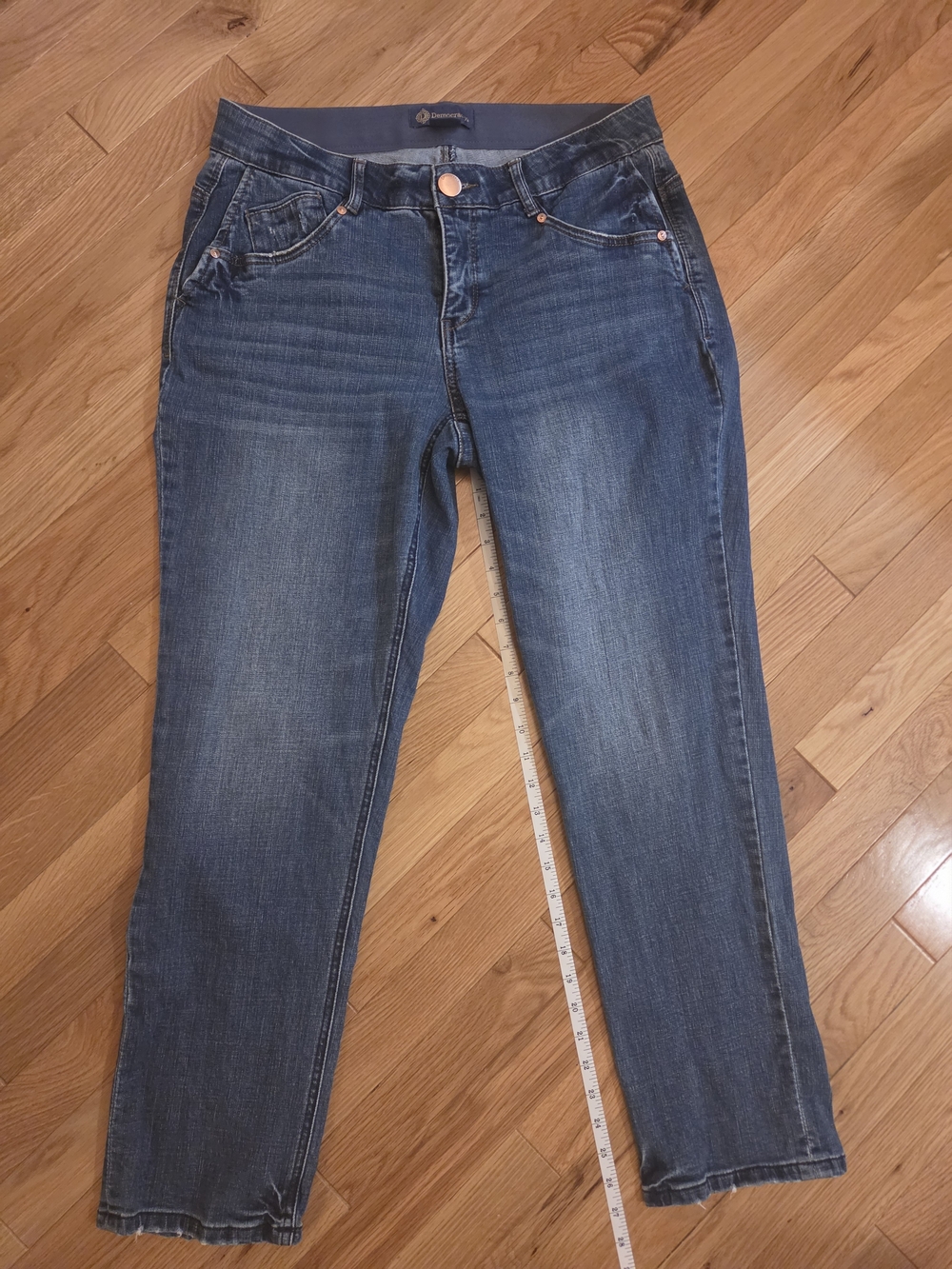 Democracy "Ab"-Solution Mid-rise Side Entry Pocket Girlfriend Plus Size Jean 14W